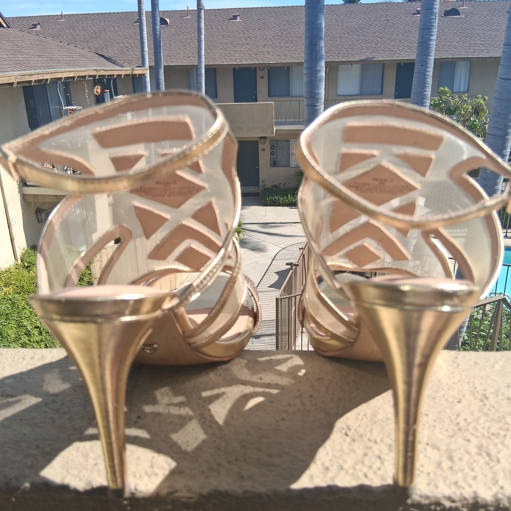 Thalia Sodi Gold Embellished Heels - Picture 7 of 16